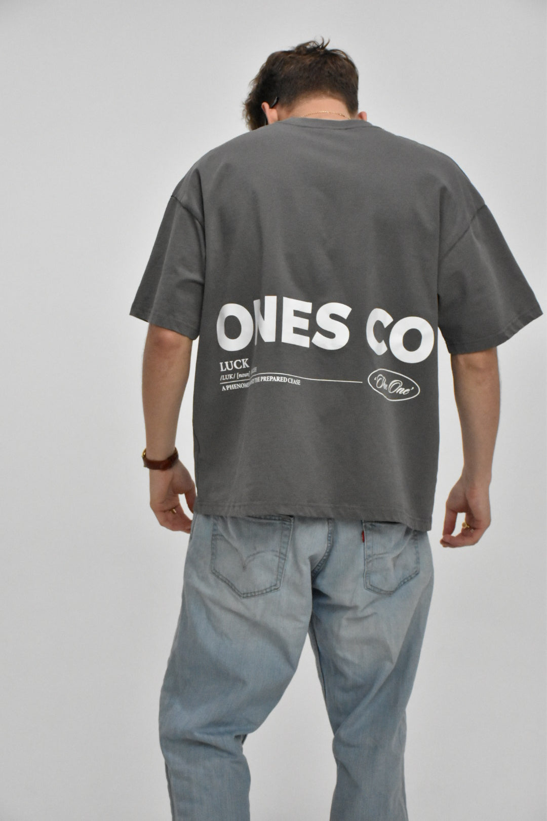 Luck Defined Oversized Tee (Storm Grey)