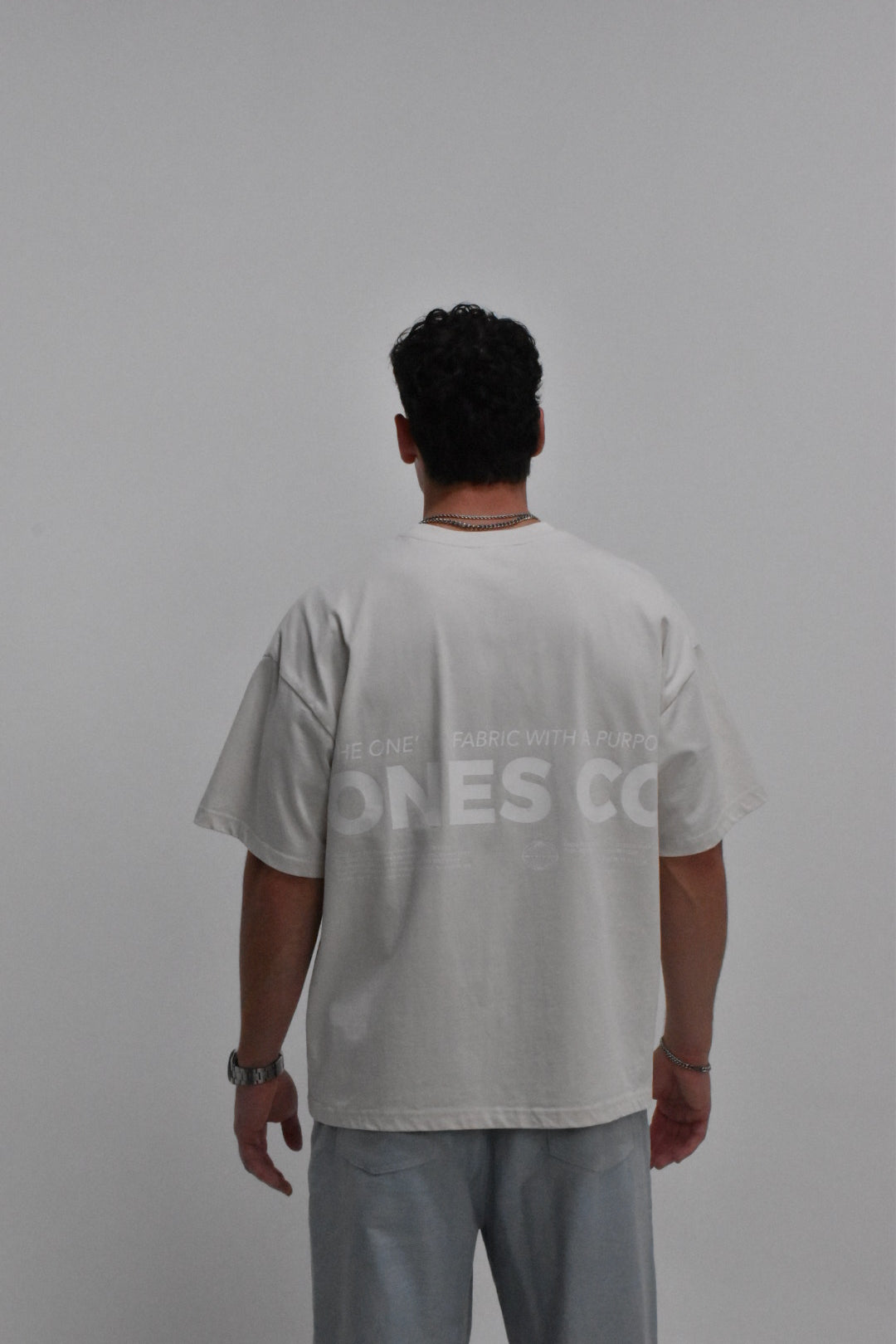 'The One' Oversized Tee (Powder White)
