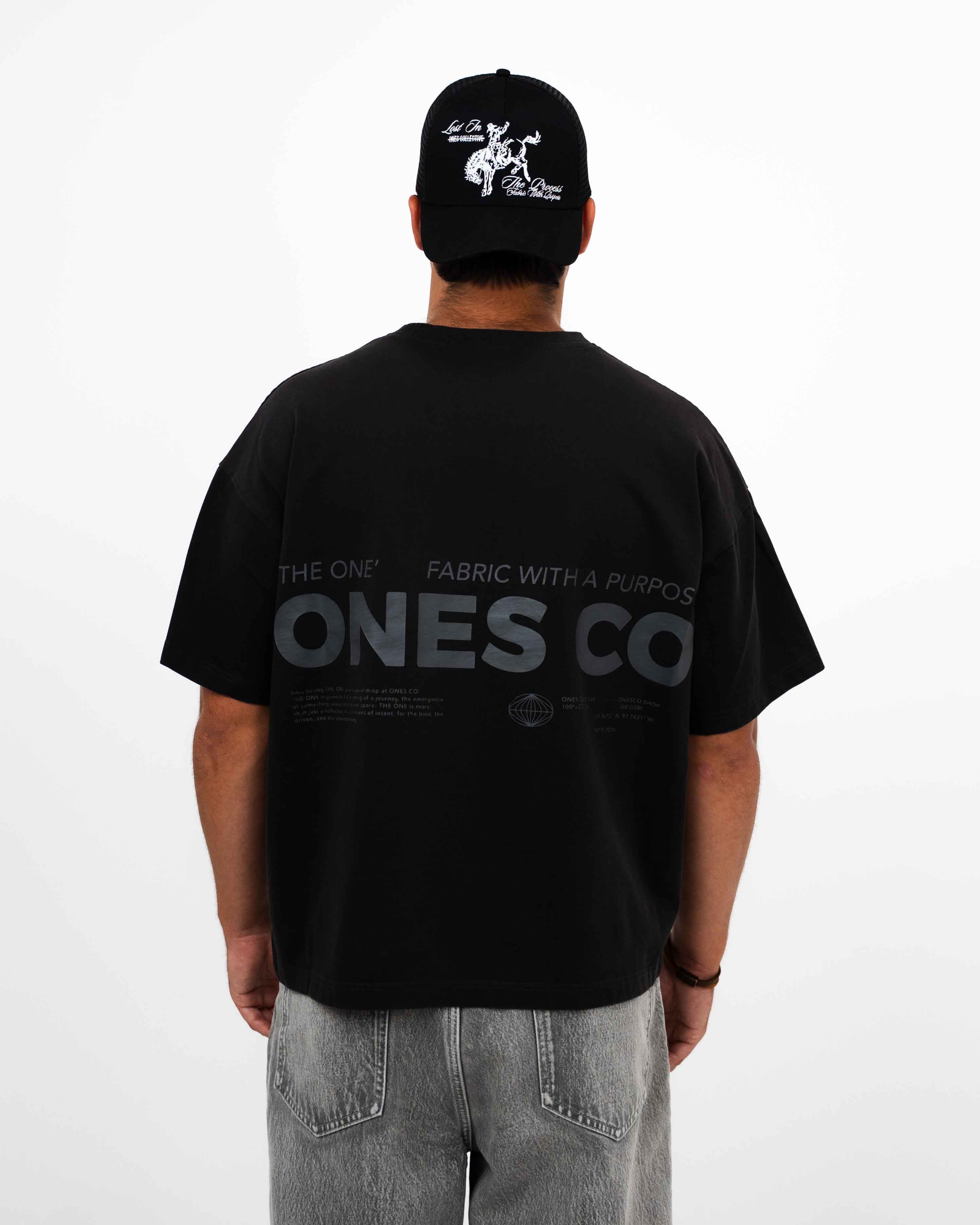 'The One' Oversized Tee (Charcoal Black)