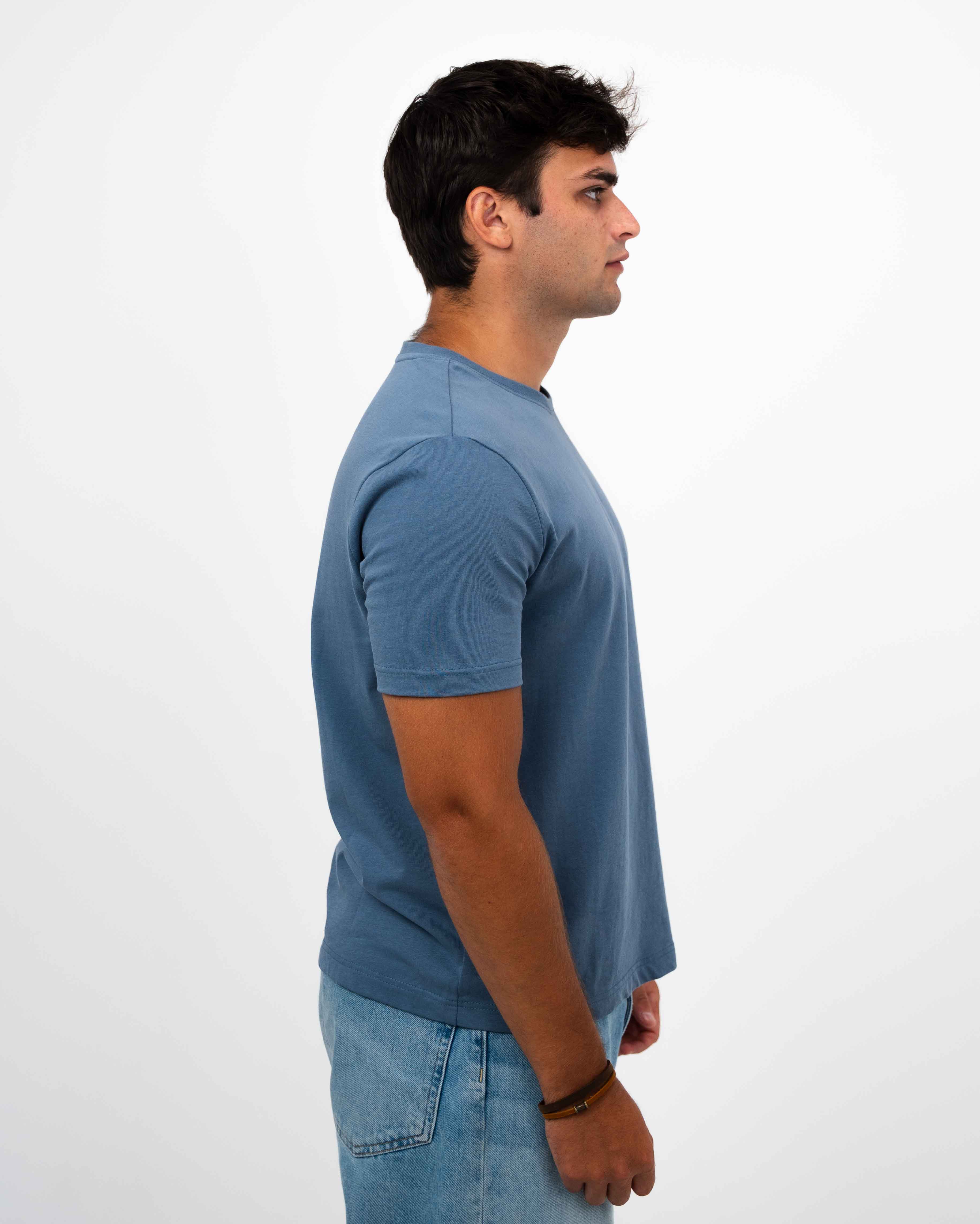Men's Fitted Tee (Slate Blue)