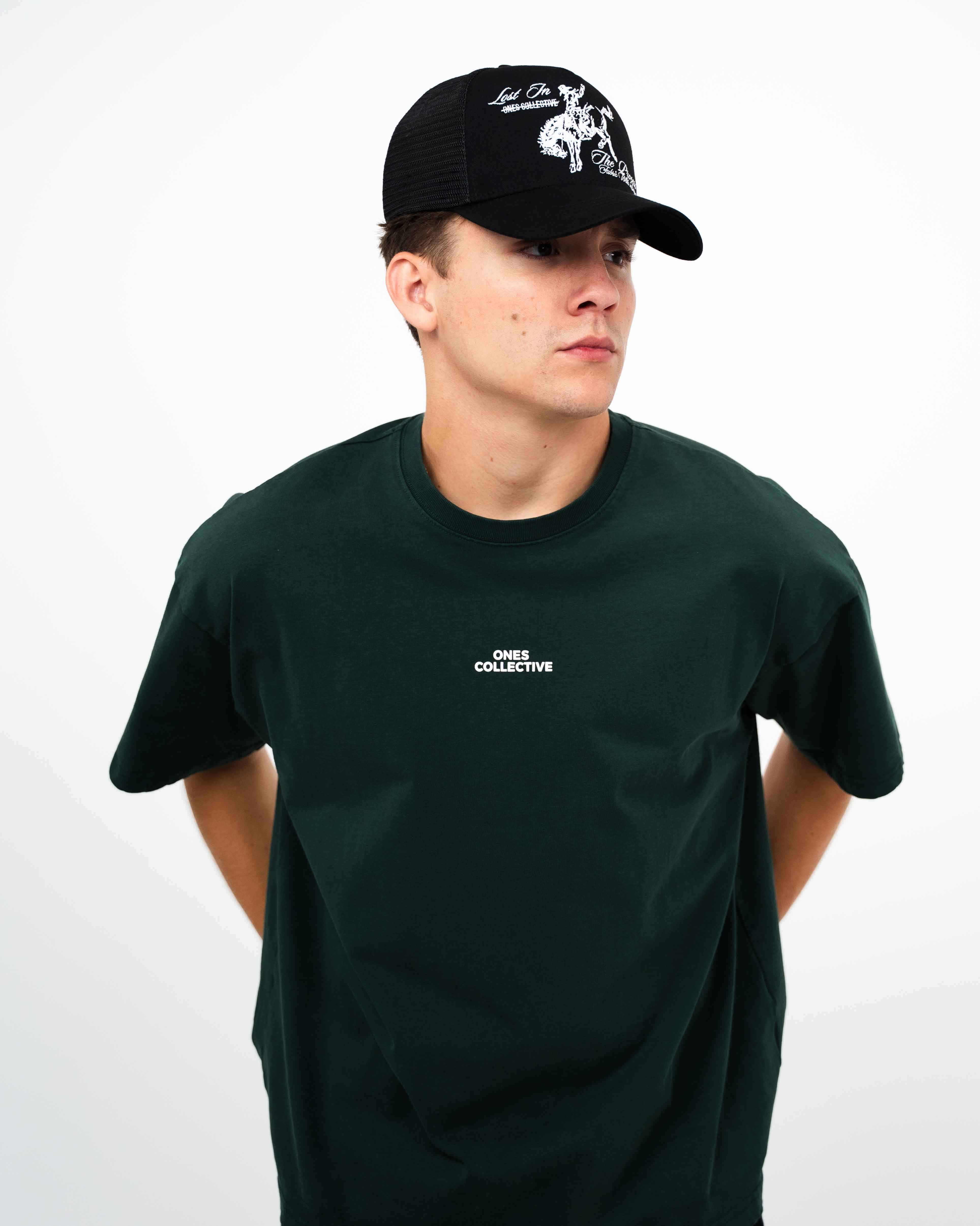 Luck Defined Oversized Tee (Forest Green)