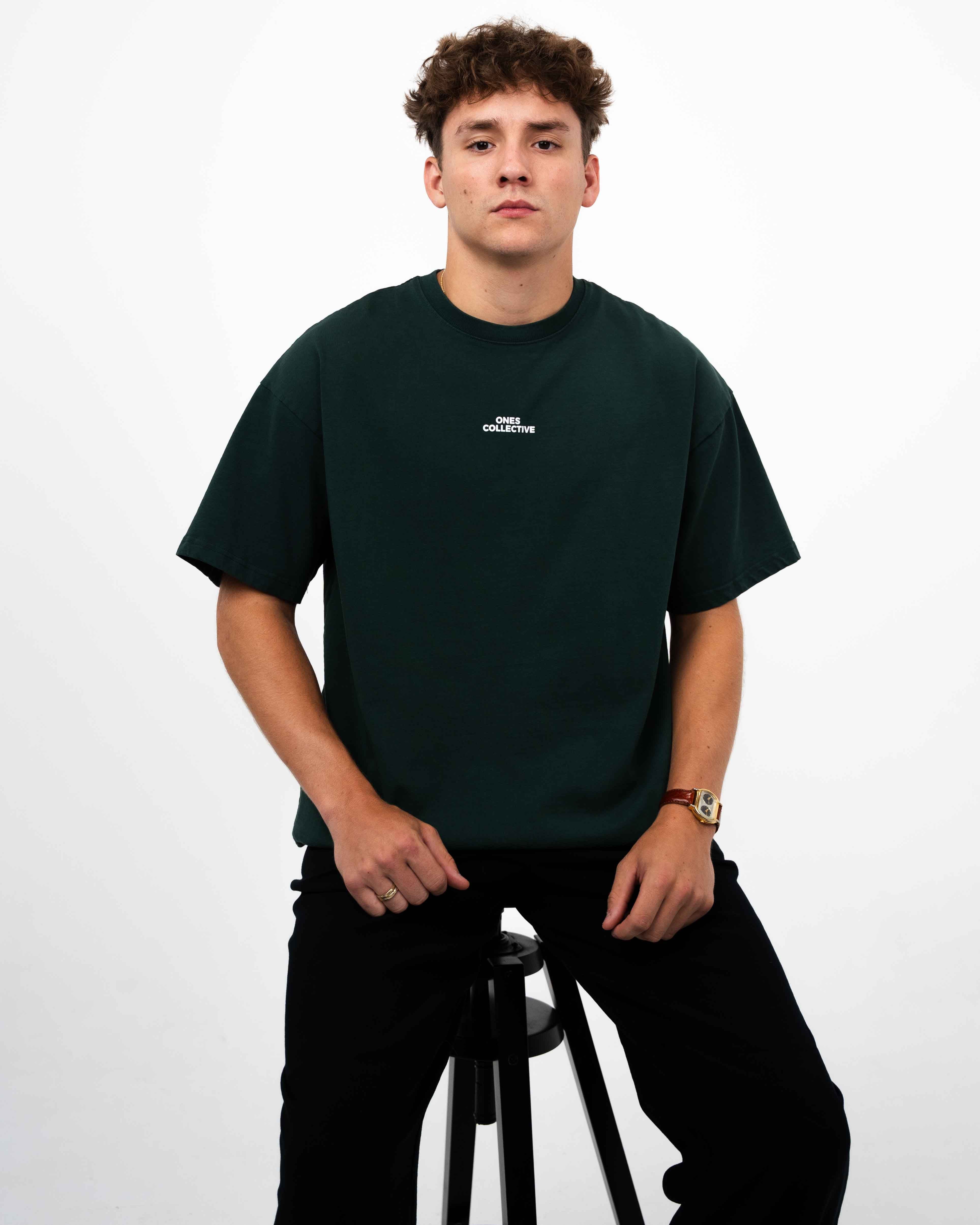 Luck Defined Oversized Tee (Forest Green)