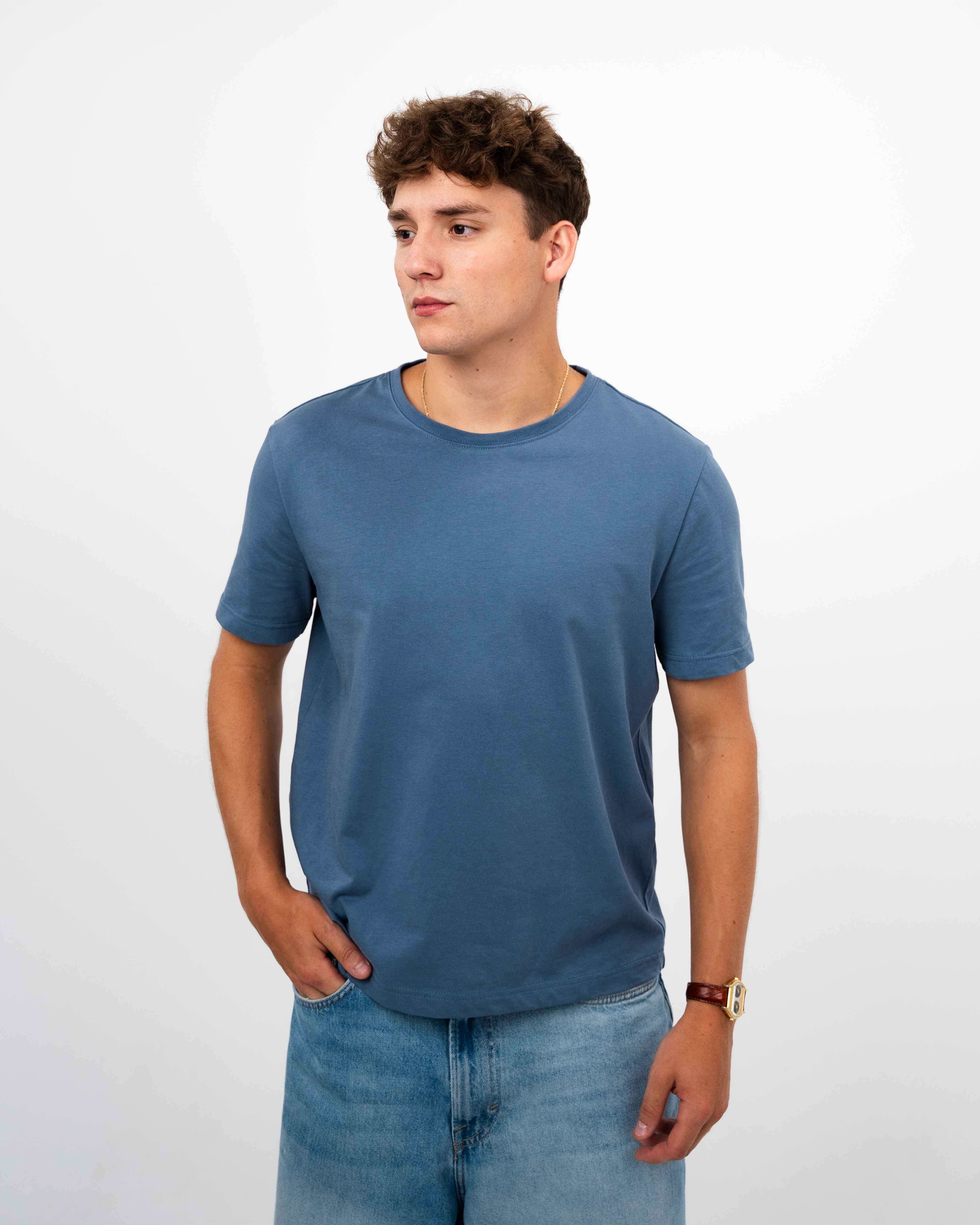 Men's Fitted Tee (Slate Blue)