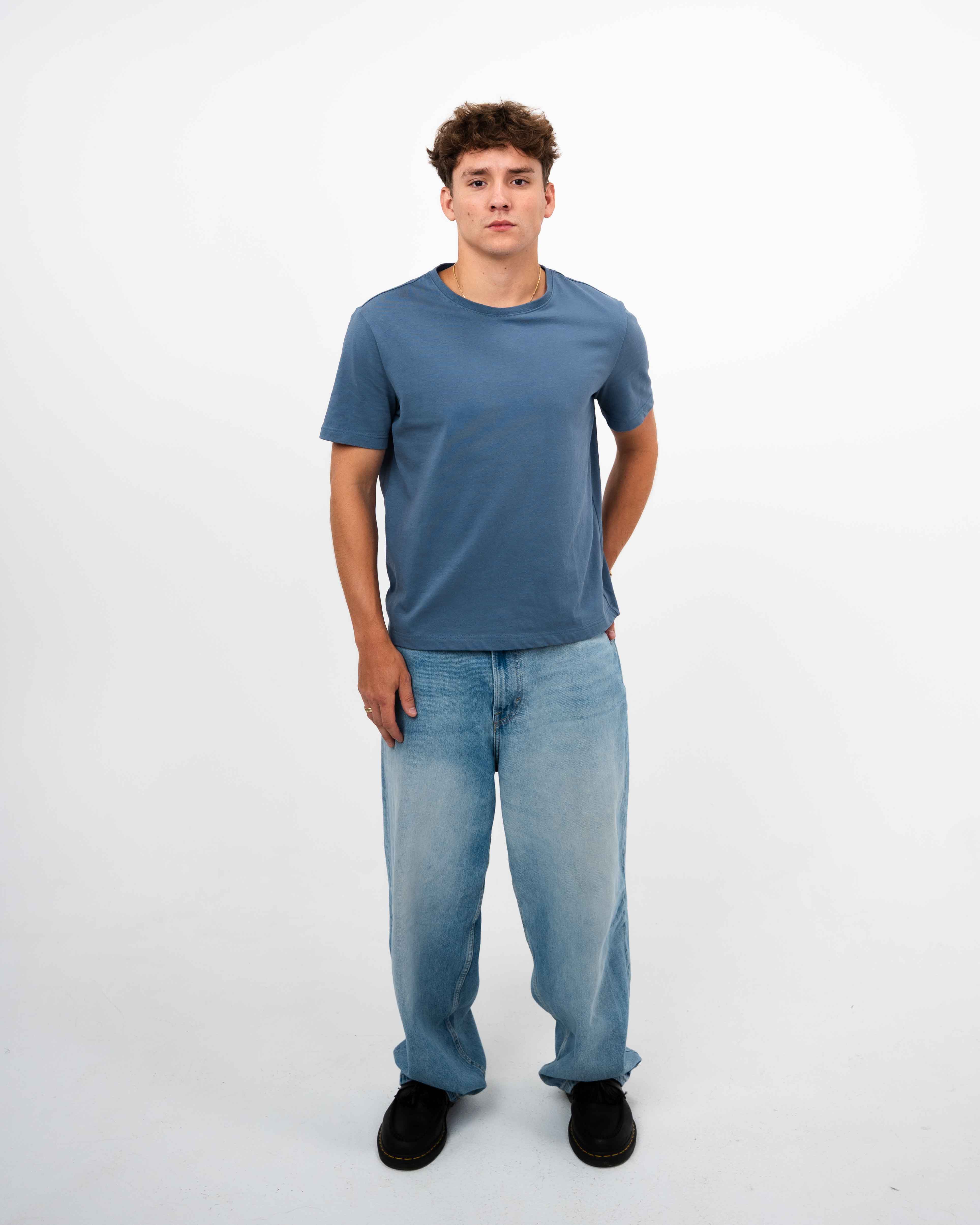 Men's Fitted Tee (Slate Blue)