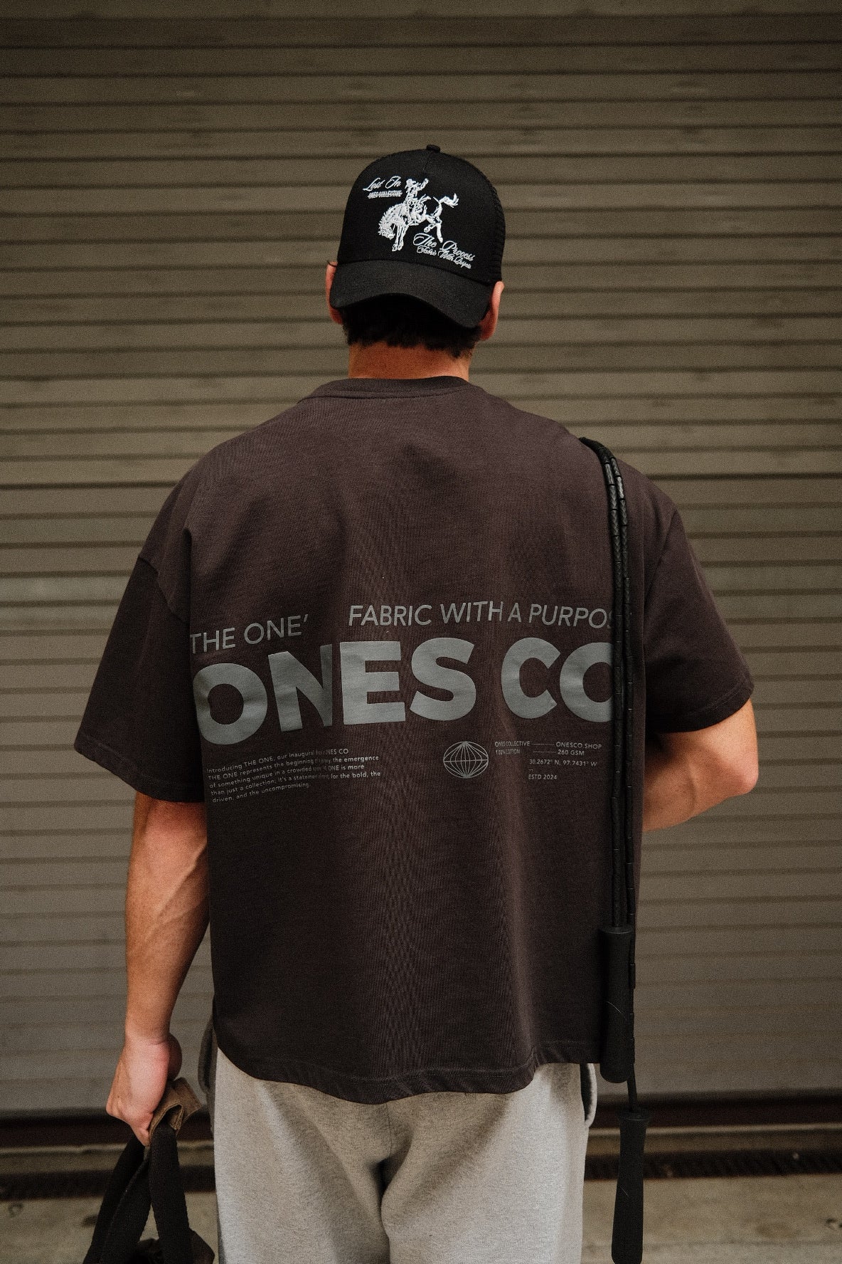 'The One' Oversized Tee (Charcoal Black)