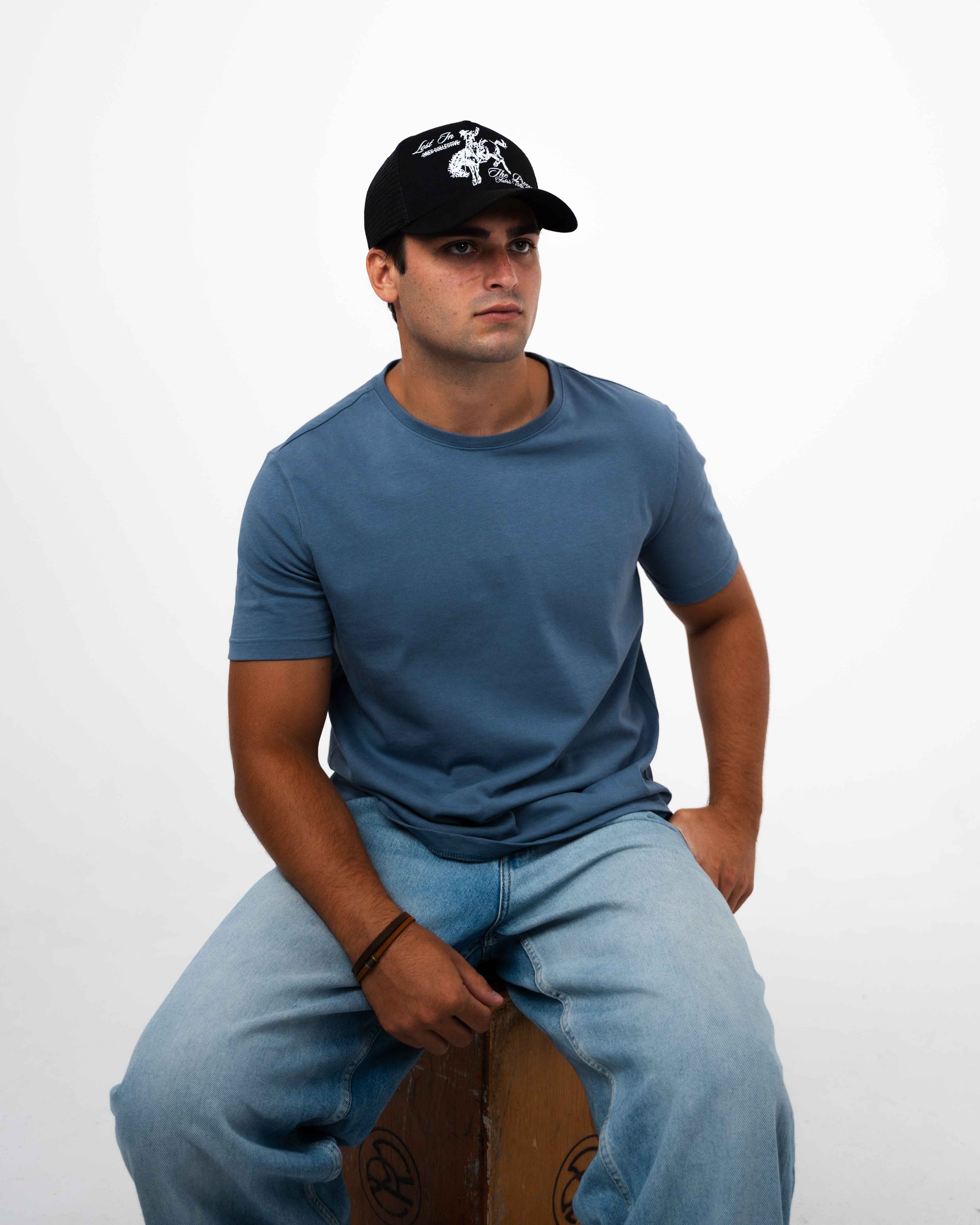 Men's Fitted Tee (Slate Blue)