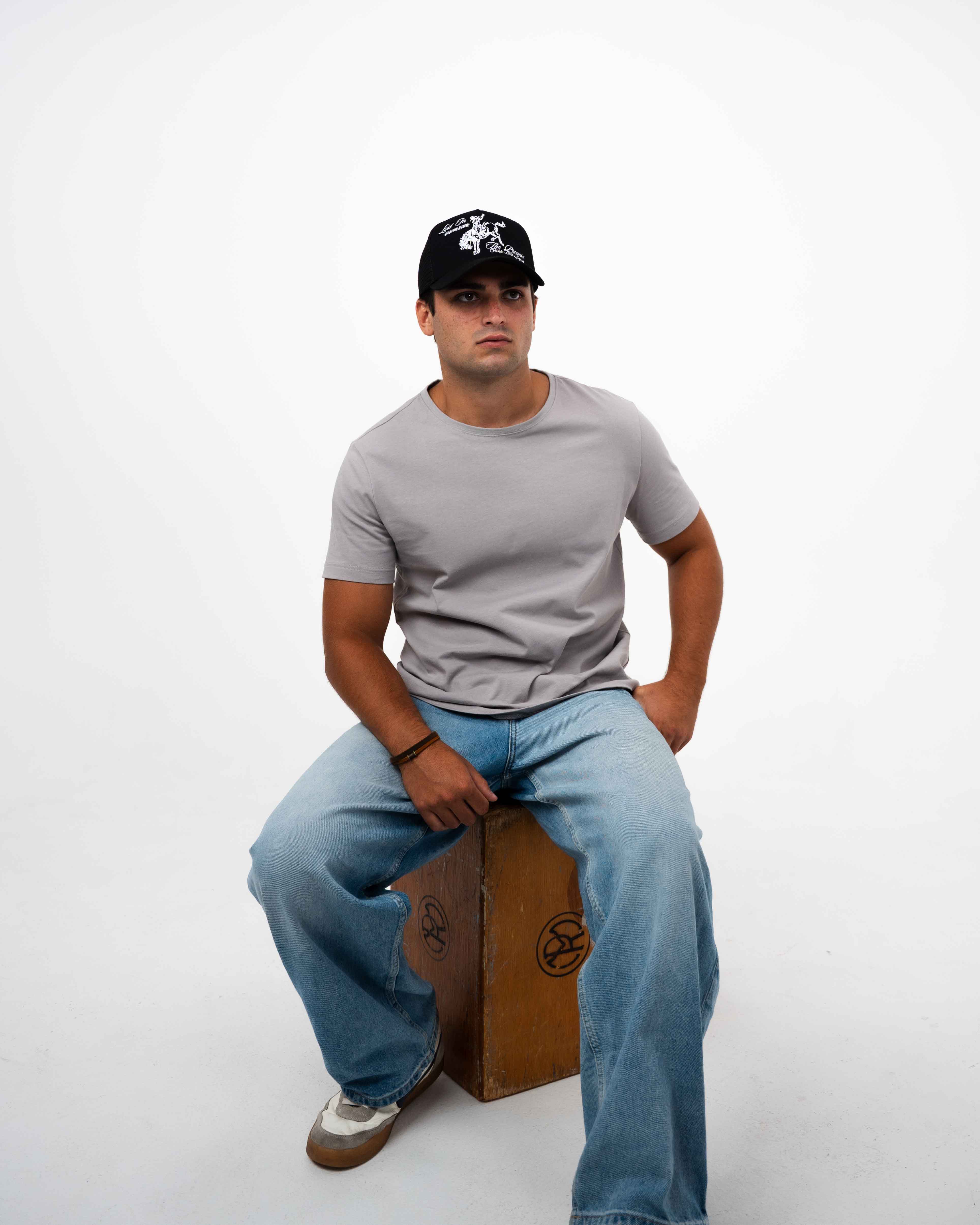 Men's Fitted Tee (Smoke Grey)
